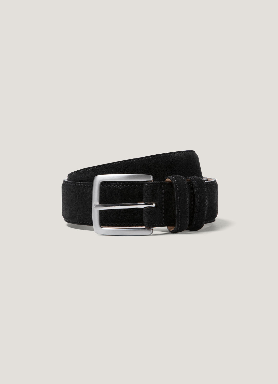 Men's Suede Belt in Black