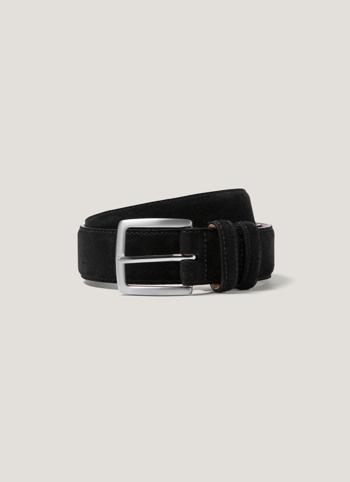 Men's Suede Belt in Black