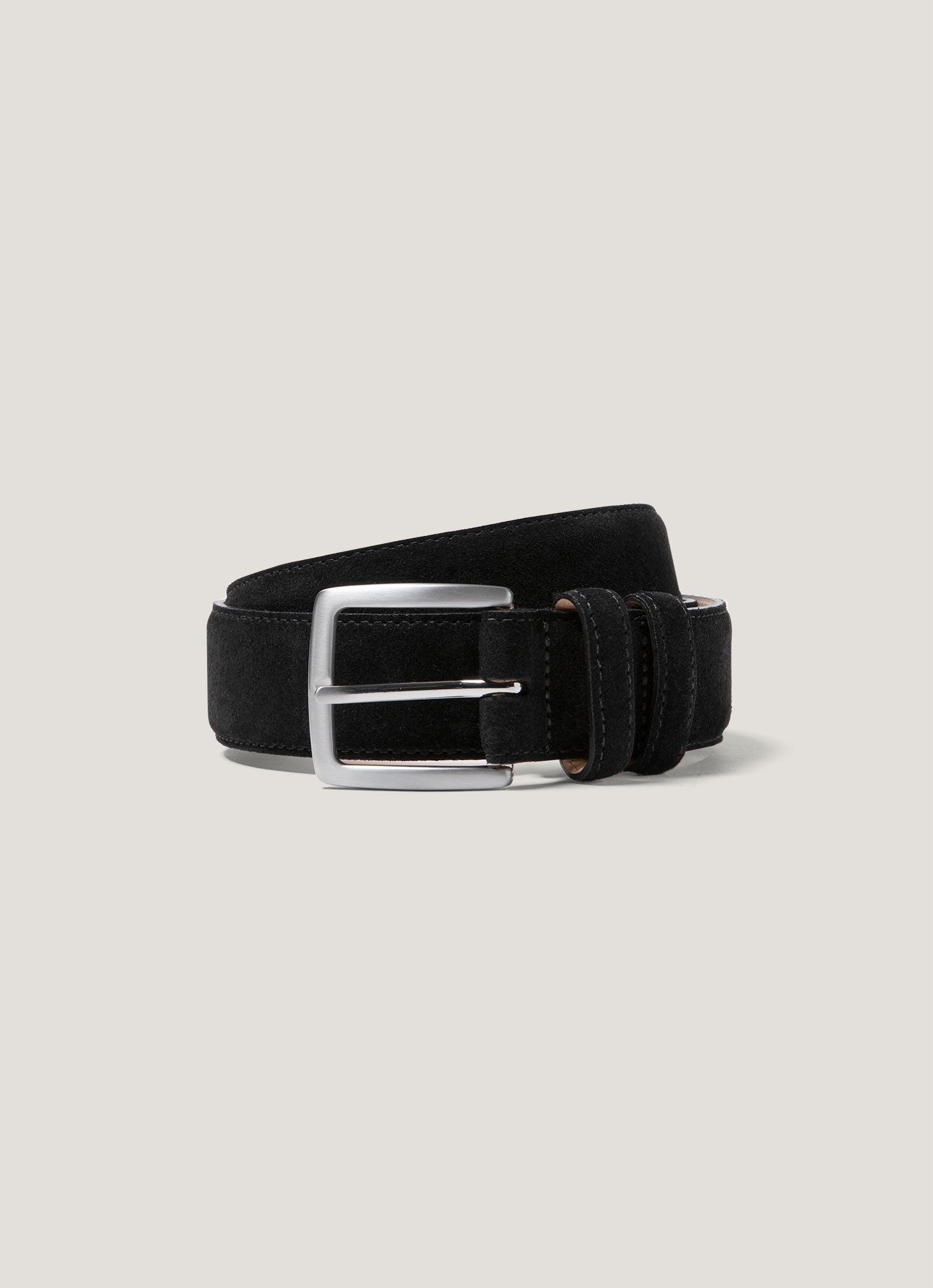 Men's Suede Belt in Black