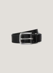 Men's Leather Belt in Black