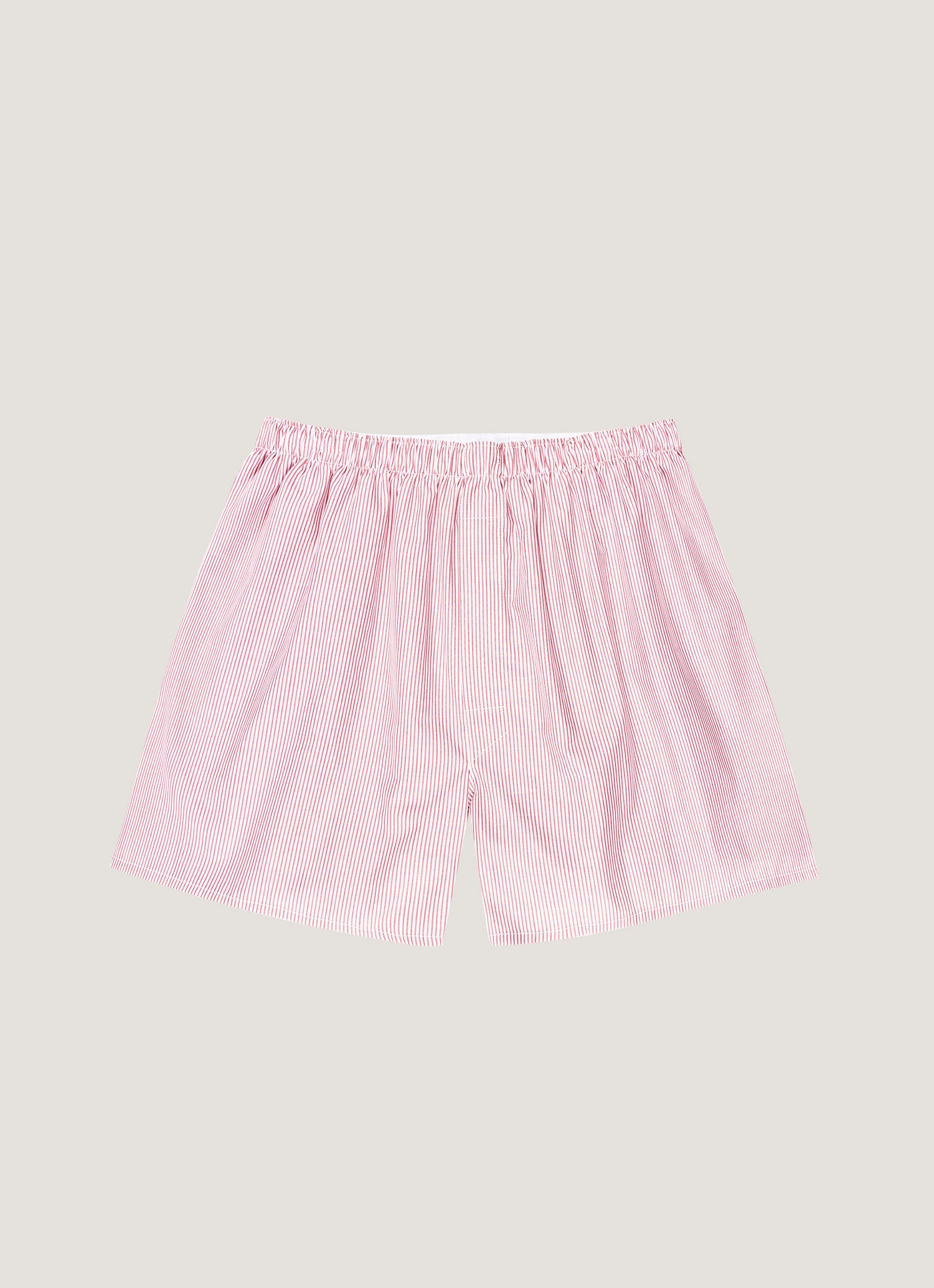 Men's Classic Boxer Shorts in White/Red/Navy Pinstripe