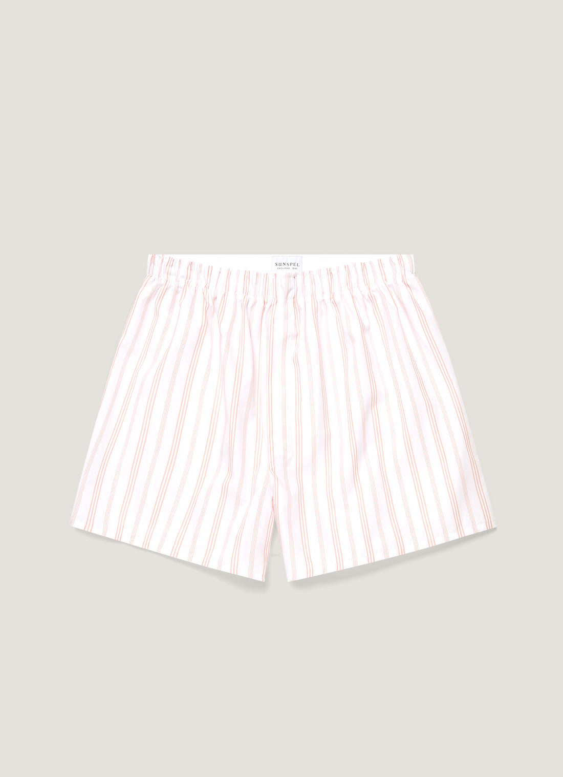 Men's Classic Boxer Shorts in Pale Pink Stripe