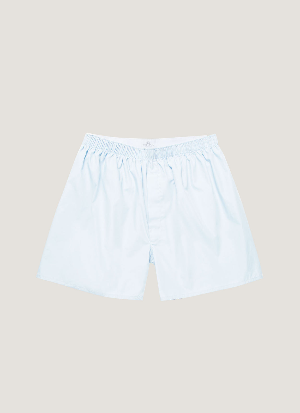Men's Long Cut Classic Boxer Shorts in Plain Blue