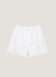 Men's Long Cut Classic Boxer Shorts in White