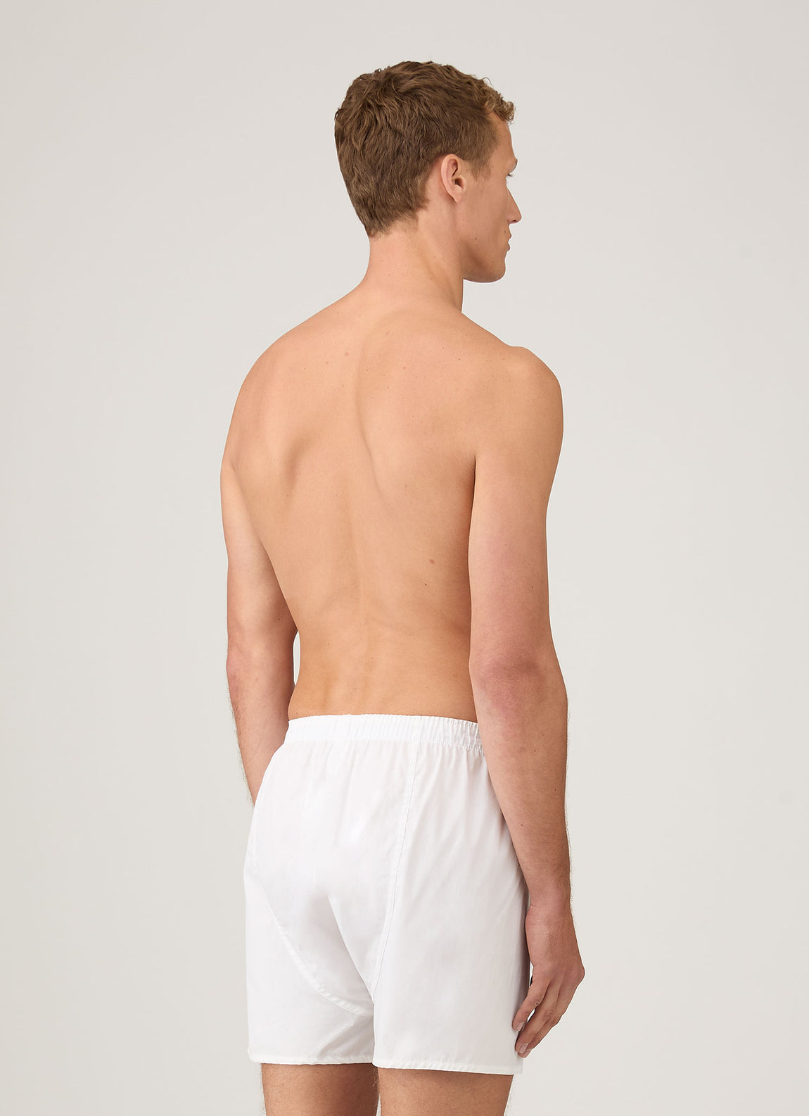 Men's Long Cut Classic Boxer Shorts in White