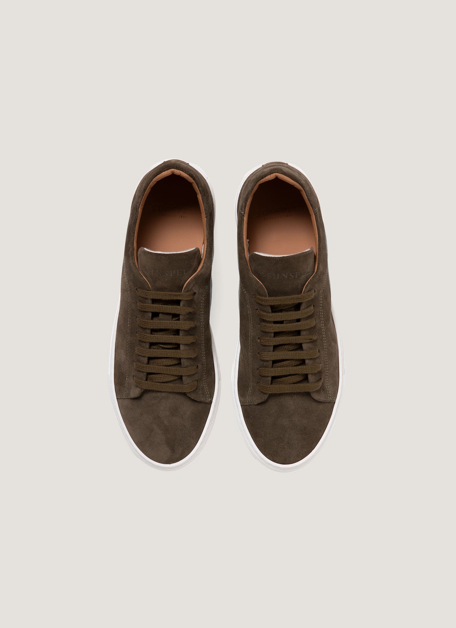 Men's Suede Tennis Shoe in Dark Moss