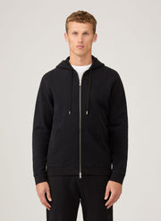 Men's Loopback Zip Hoodie in Black