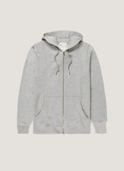 Men's Loopback Zip Hoodie in Grey Melange