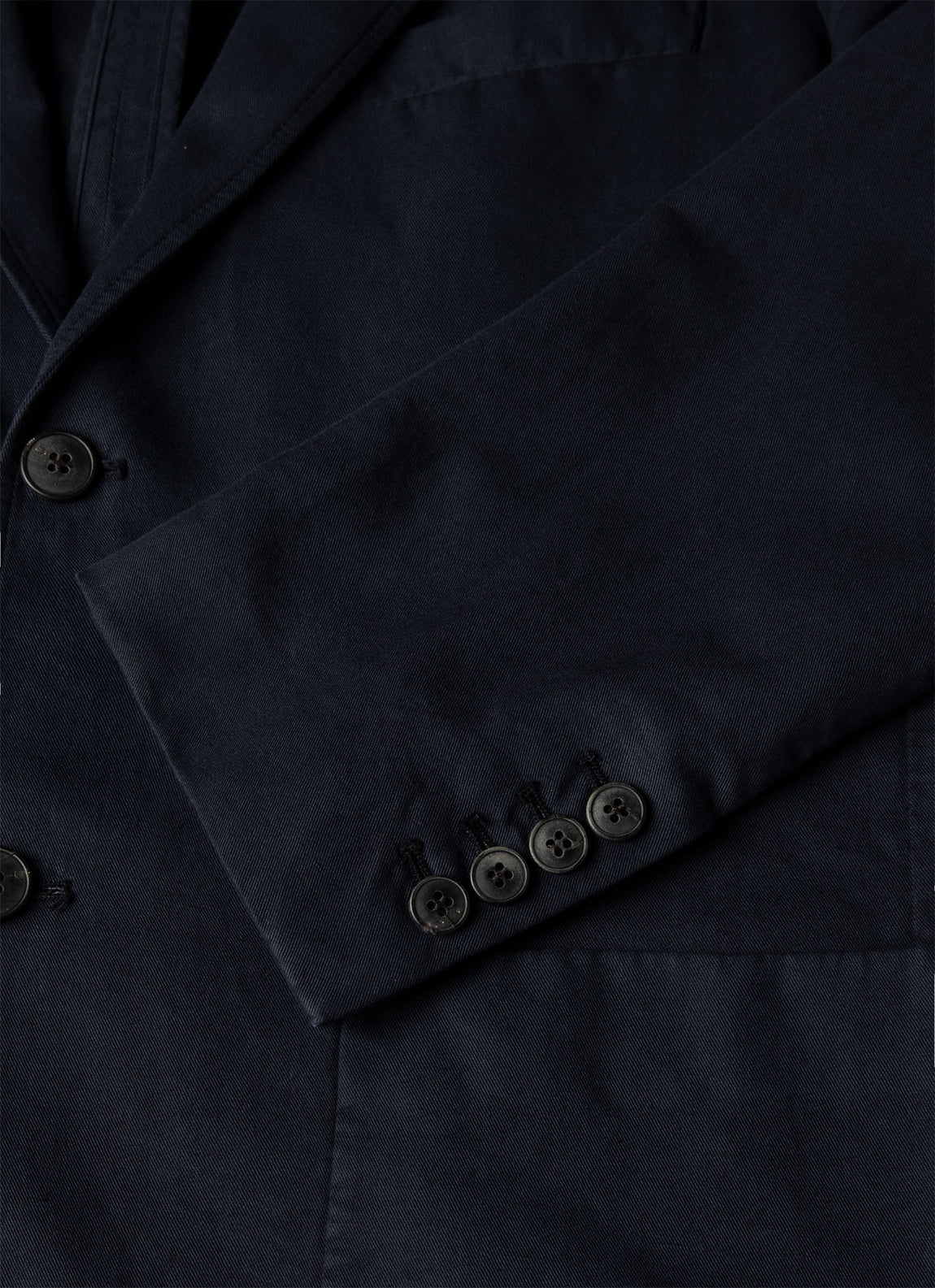 Men's Cotton Linen Unstructured Blazer in Navy