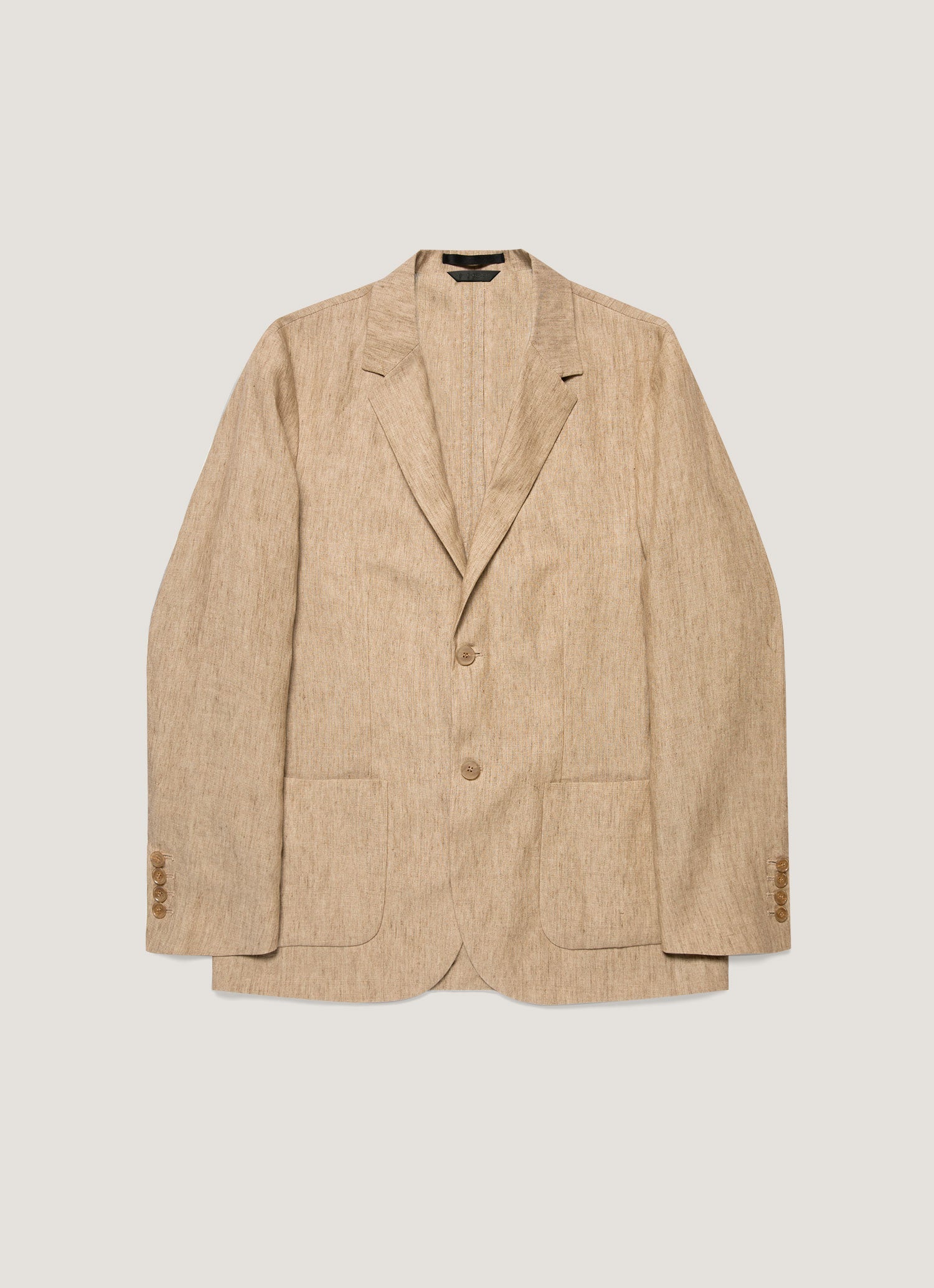 Men's Linen Blazer in Dune Melange