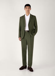 Men's Linen Blazer in Hunter Green