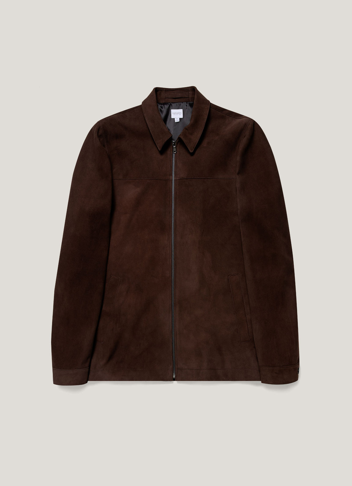 Men's Suede Harrington Jacket in Cocoa
