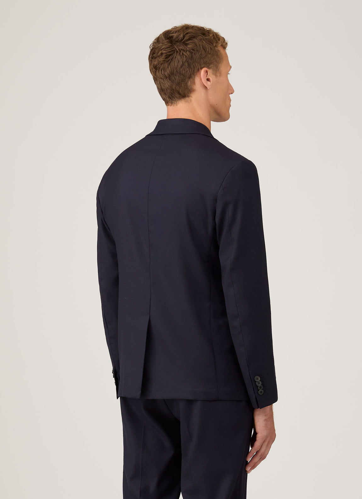 Men's Lightweight Travel Wool Blazer in Navy