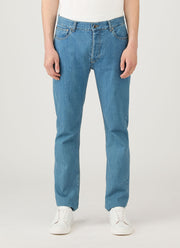 Men's Regular Fit Jeans in Mid Wash Denim