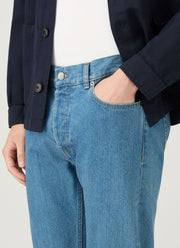 Men's Regular Fit Jeans in Mid Wash Denim