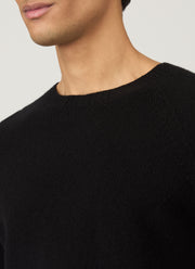 Men's Lambswool Crew Neck Jumper in Black