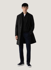 Men's Extra-Fine Merino Zip Neck in Charcoal Melange