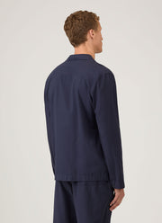 Men's Cotton Flannel Pyjama Shirt in Navy