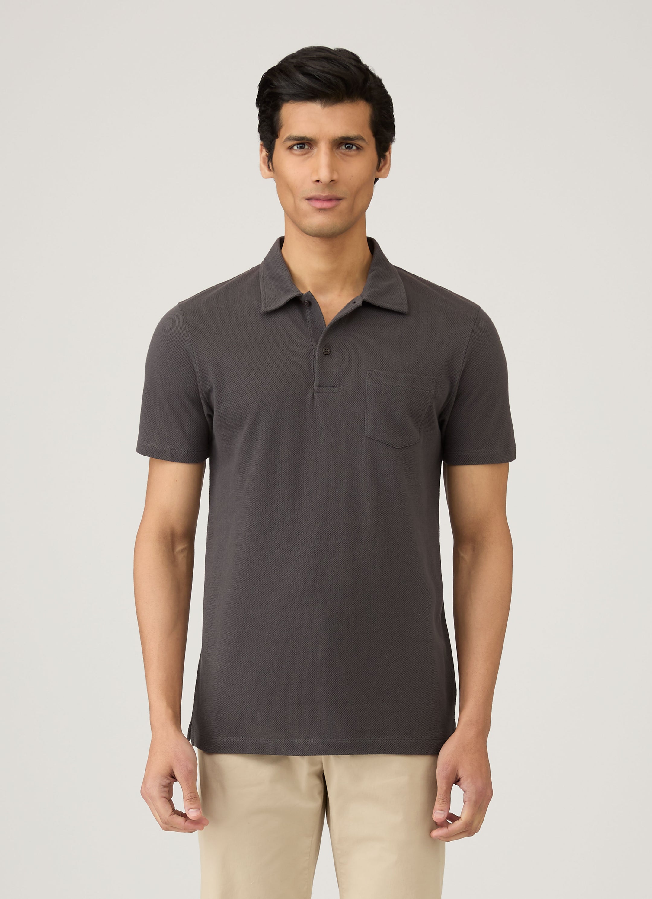 Men's Riviera Polo Shirt in Charcoal