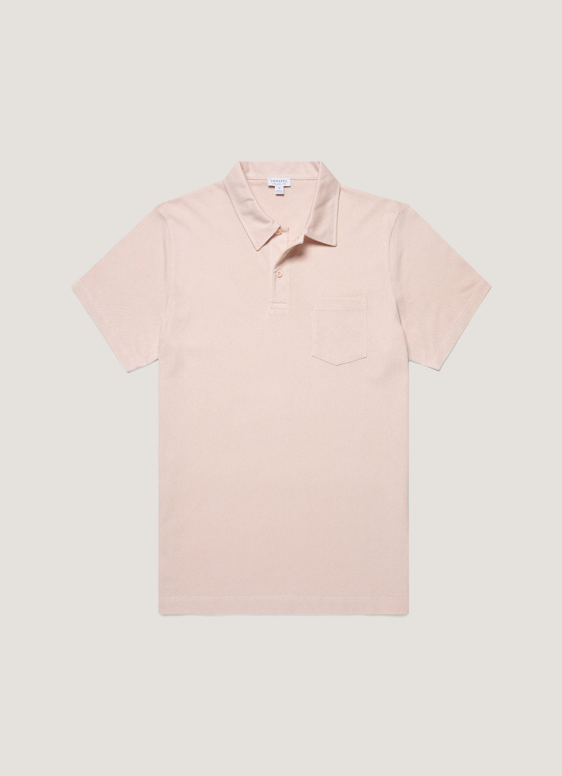 Men's Riviera Polo Shirt in Pastel Pink