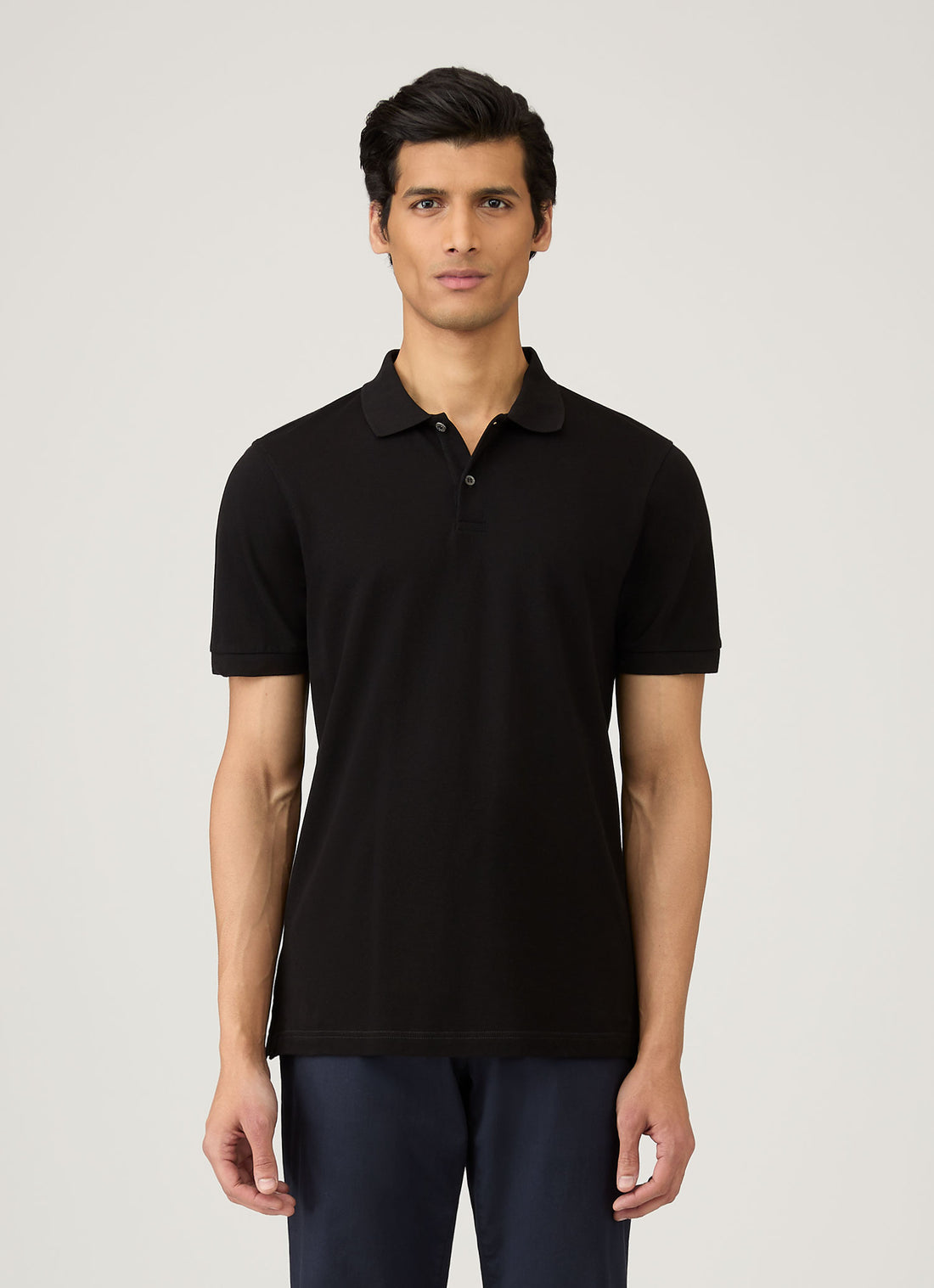Men's Piqué Polo Shirt in Black
