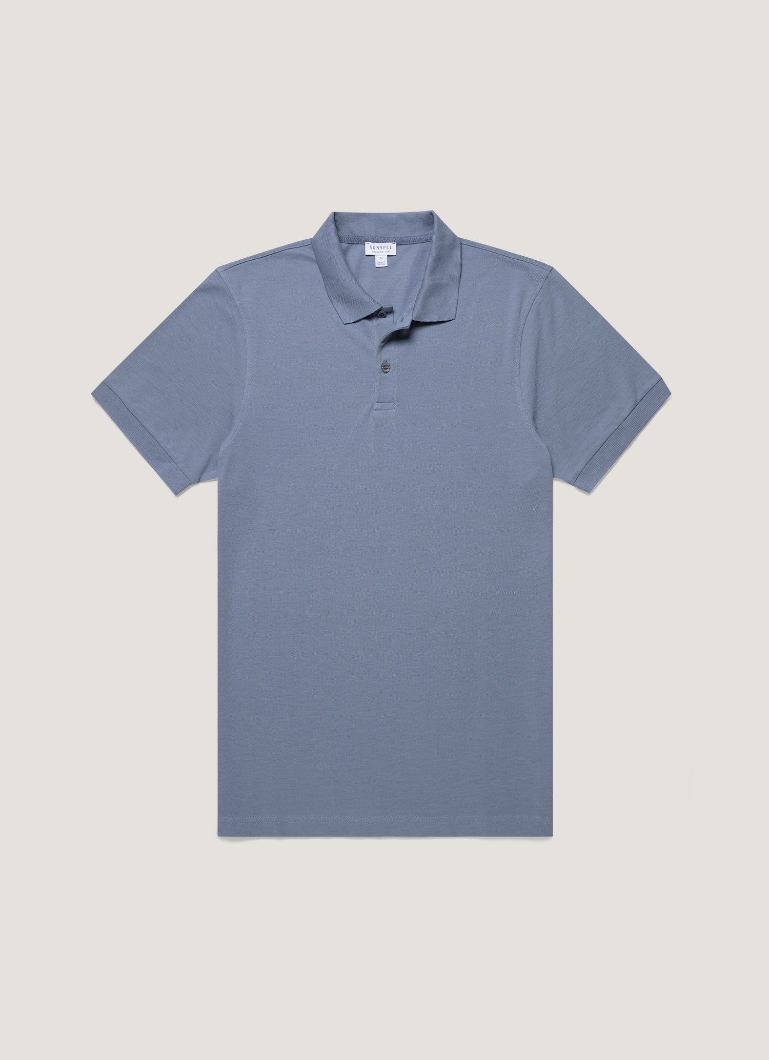 Men's Piqué Polo Shirt in Vintage Blue