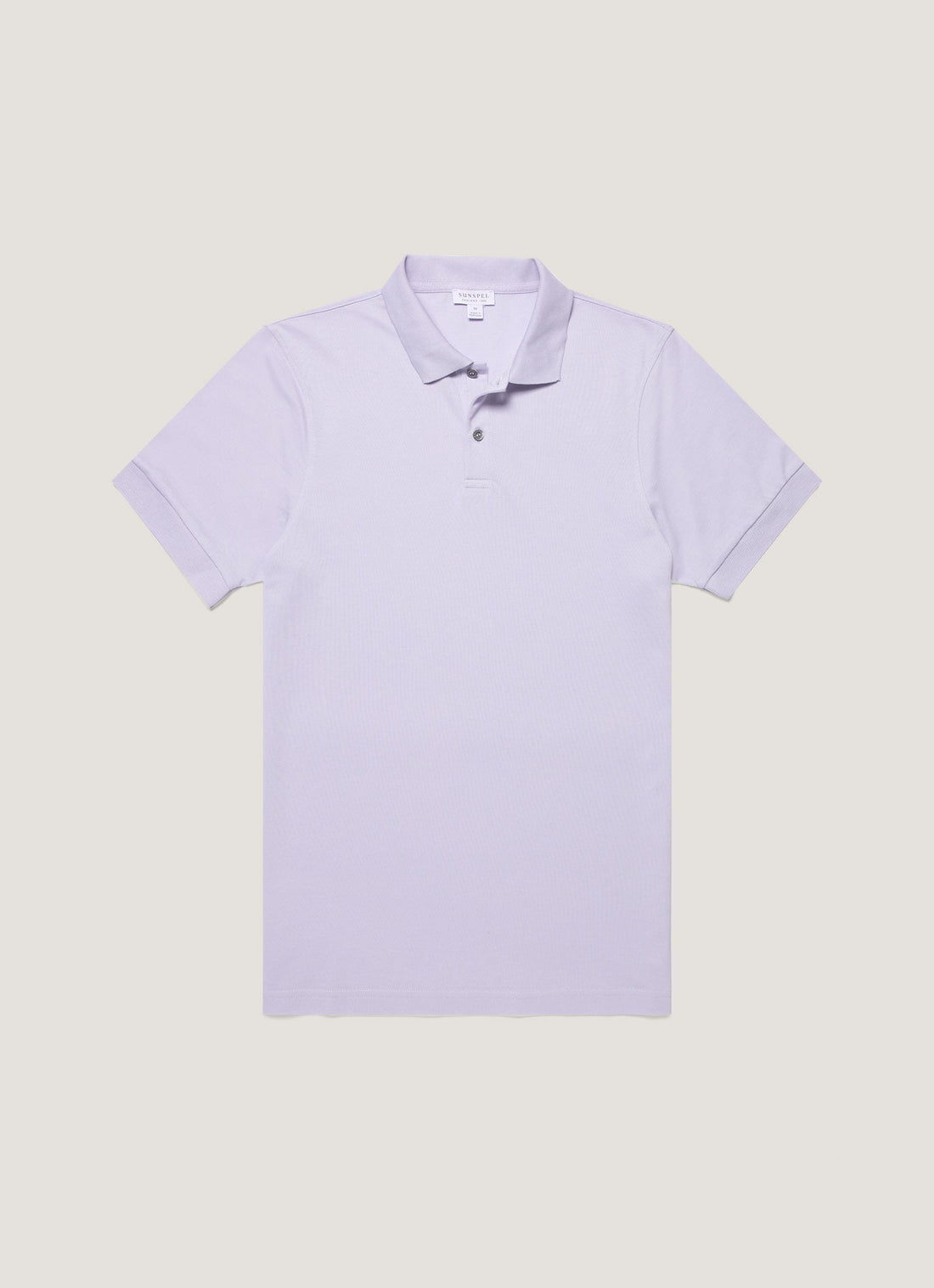Men's Piqué Polo Shirt in Pale Lilac
