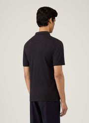 Men's Sea Island Cotton Riviera Polo Shirt in Black