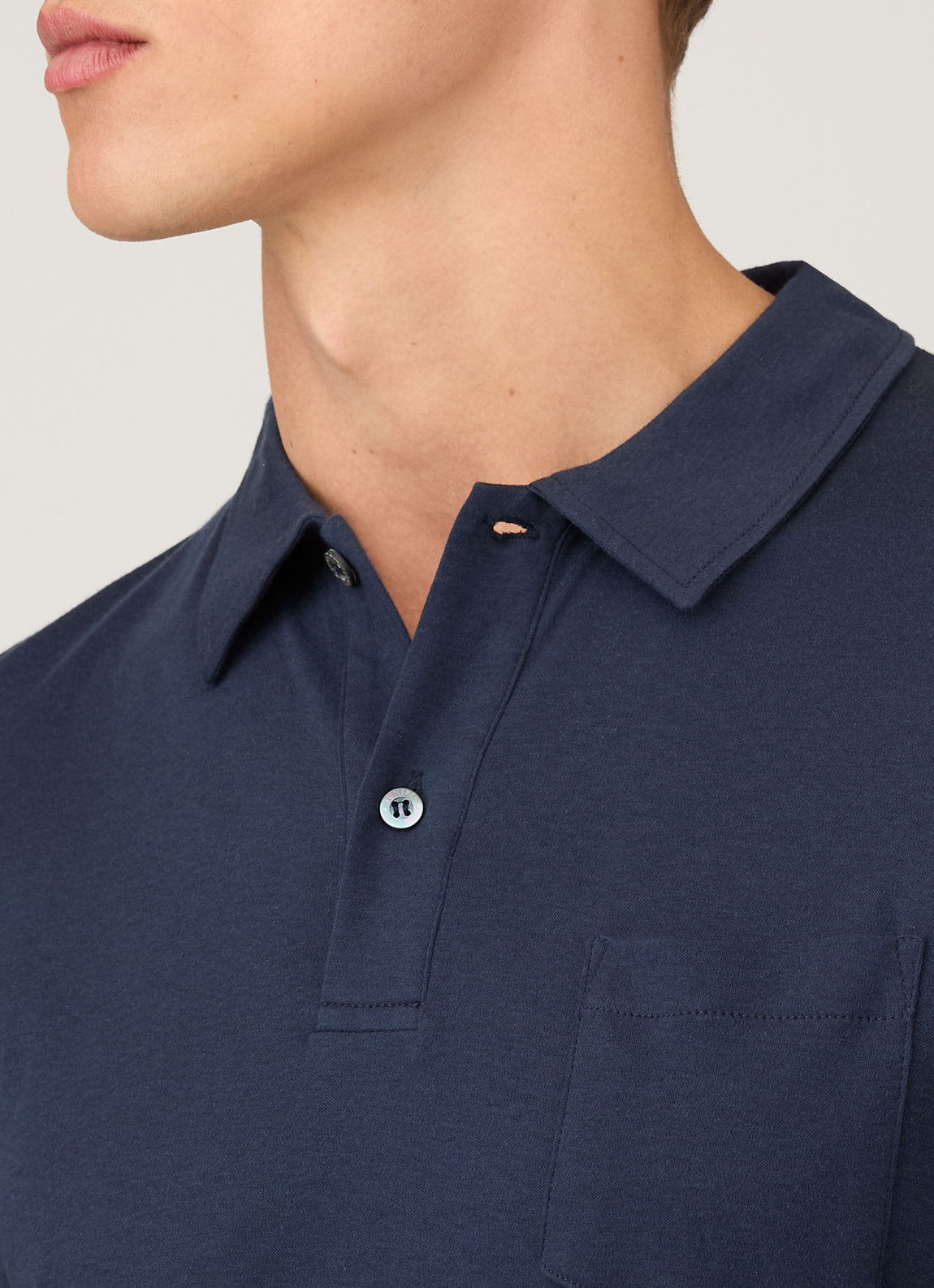 Men's Sea Island Cotton Riviera Polo Shirt in Navy