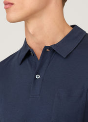 Men's Sea Island Cotton Riviera Polo Shirt in Navy