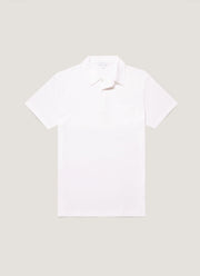 Men's Sea Island Cotton Riviera Polo Shirt in White