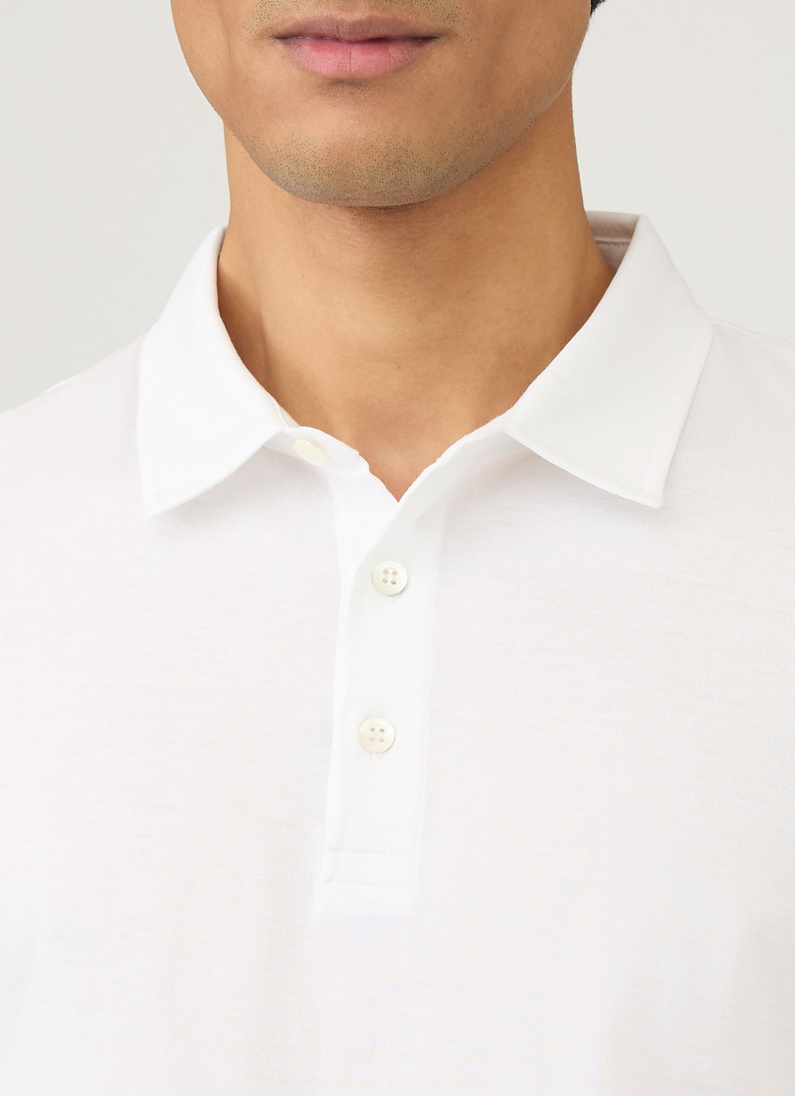 Men's Jersey Classic Polo Shirt in White