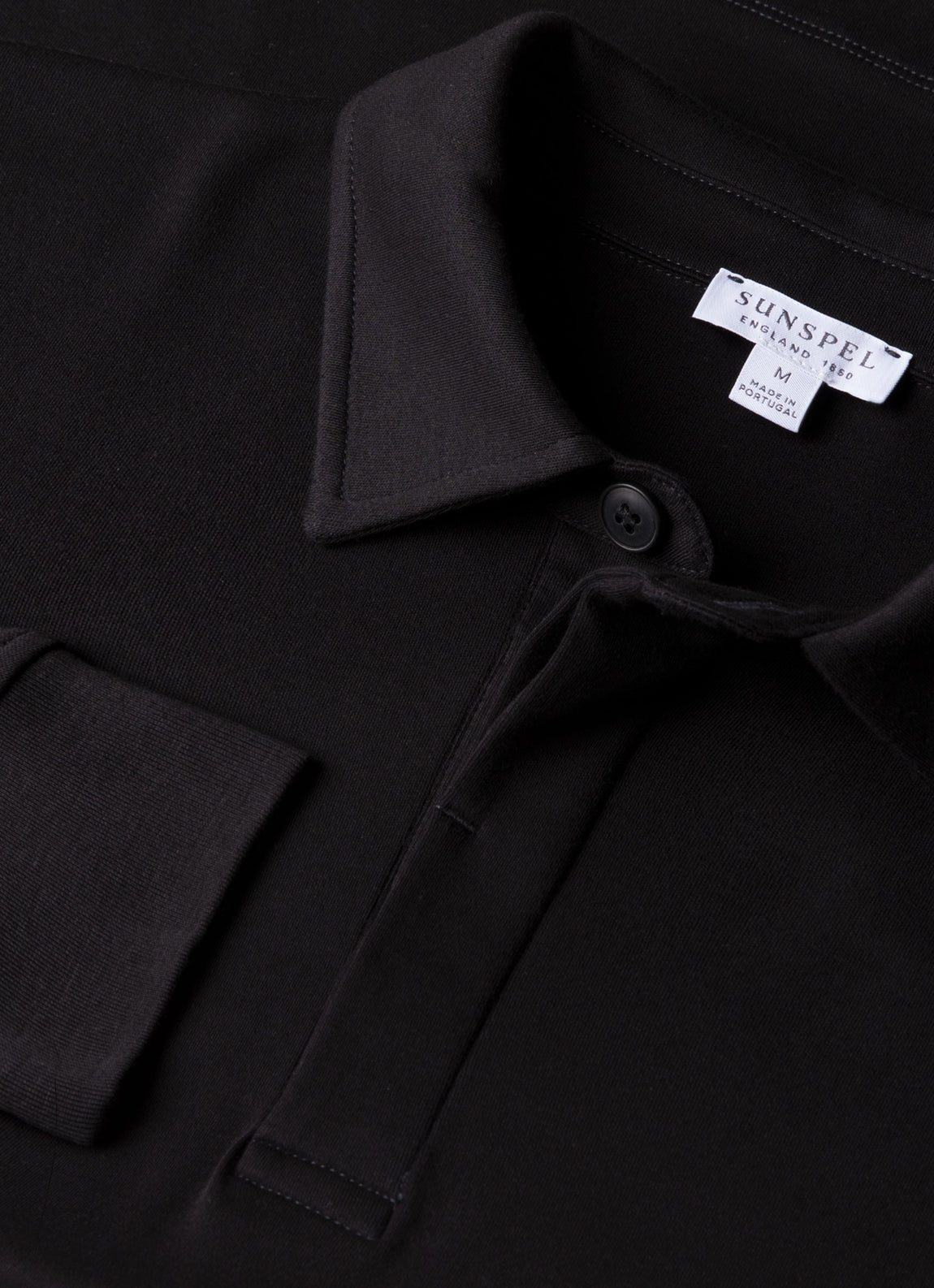 Men's Heavyweight Rugby Polo Shirt in Black