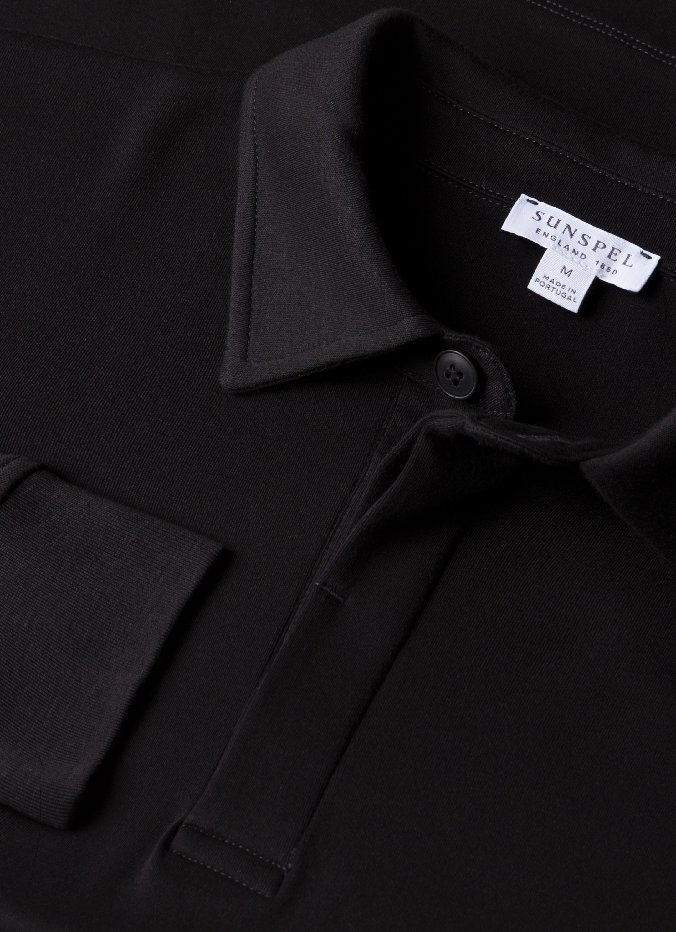 Men's Heavyweight Rugby Polo Shirt in Black