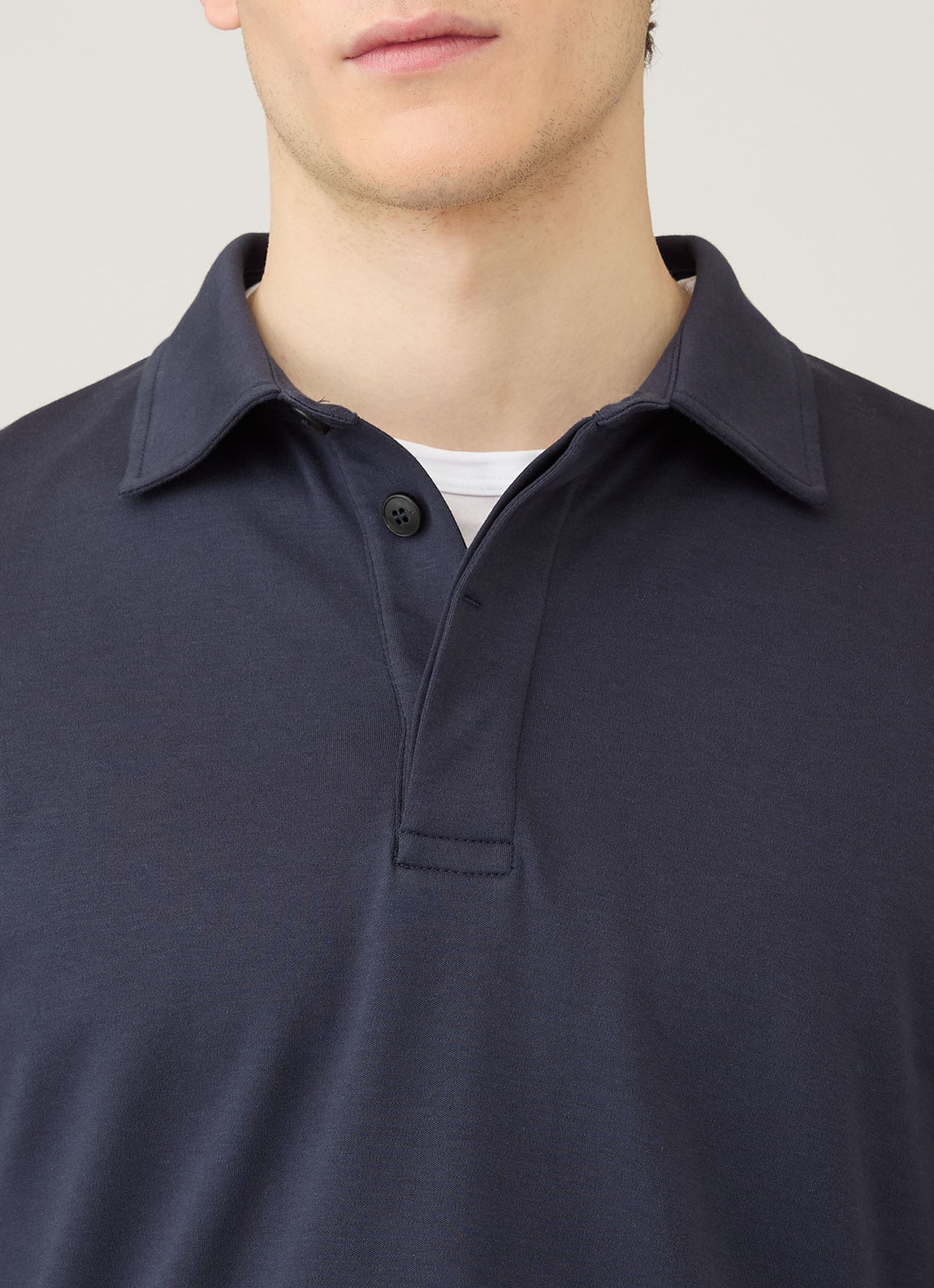 Men's Heavyweight Rugby Polo Shirt in Navy