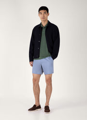 Men's Towelling Polo Shirt in Dusk Green