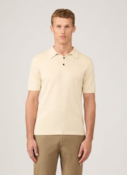Men's Sea Island Cotton Polo Shirt in Undyed