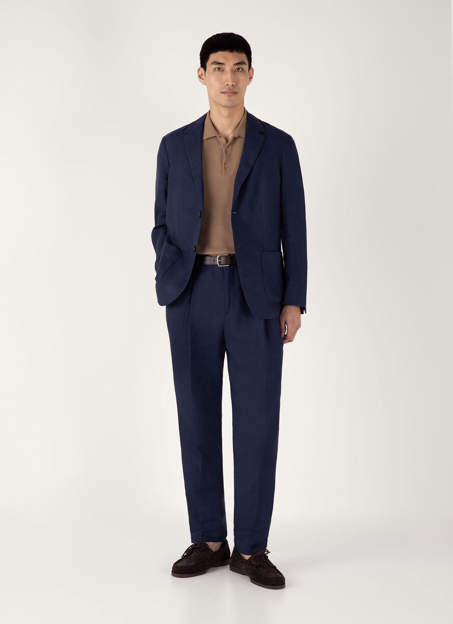 Men's Knit Polo Shirt in Dune