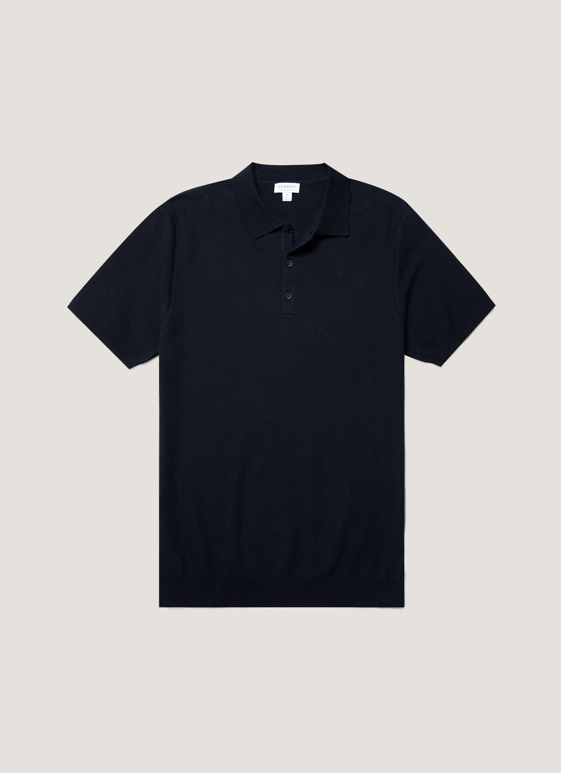 Men's Knit Polo Shirt in Navy