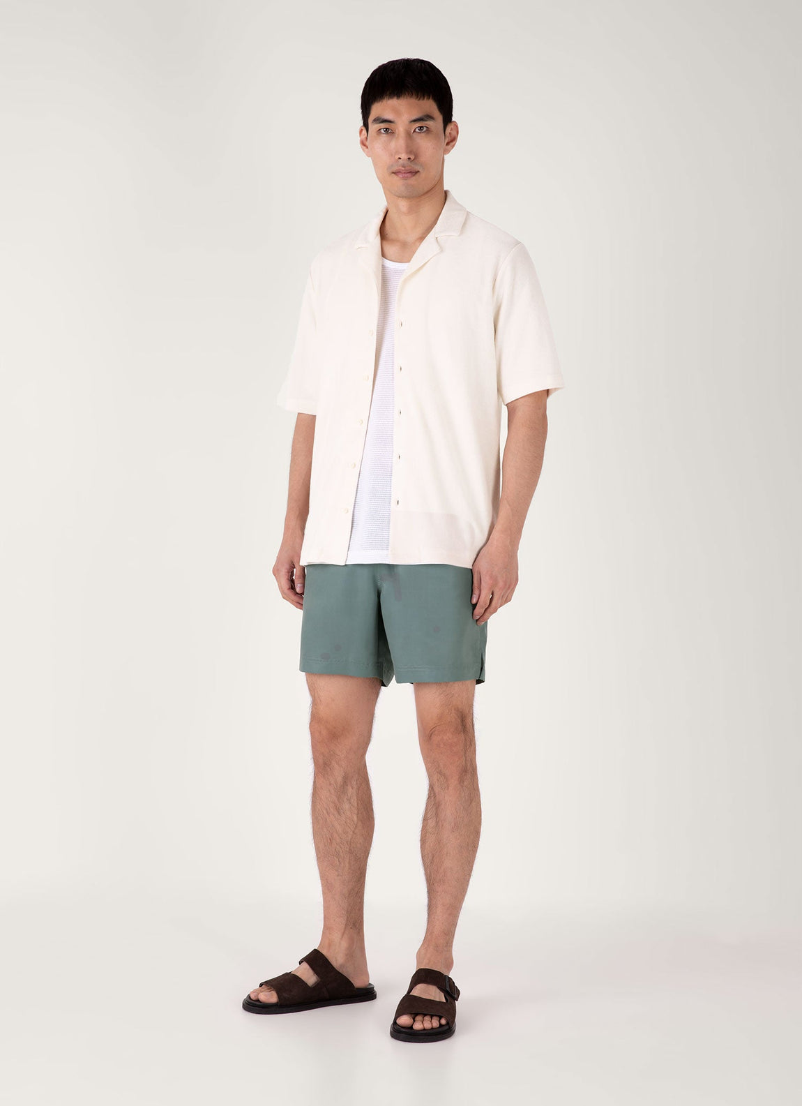 Men's Drawstring Swim Shorts in Dusk Green