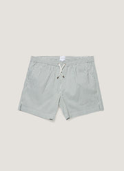 Men's Drawstring Swim Shorts in Dusk Green/White