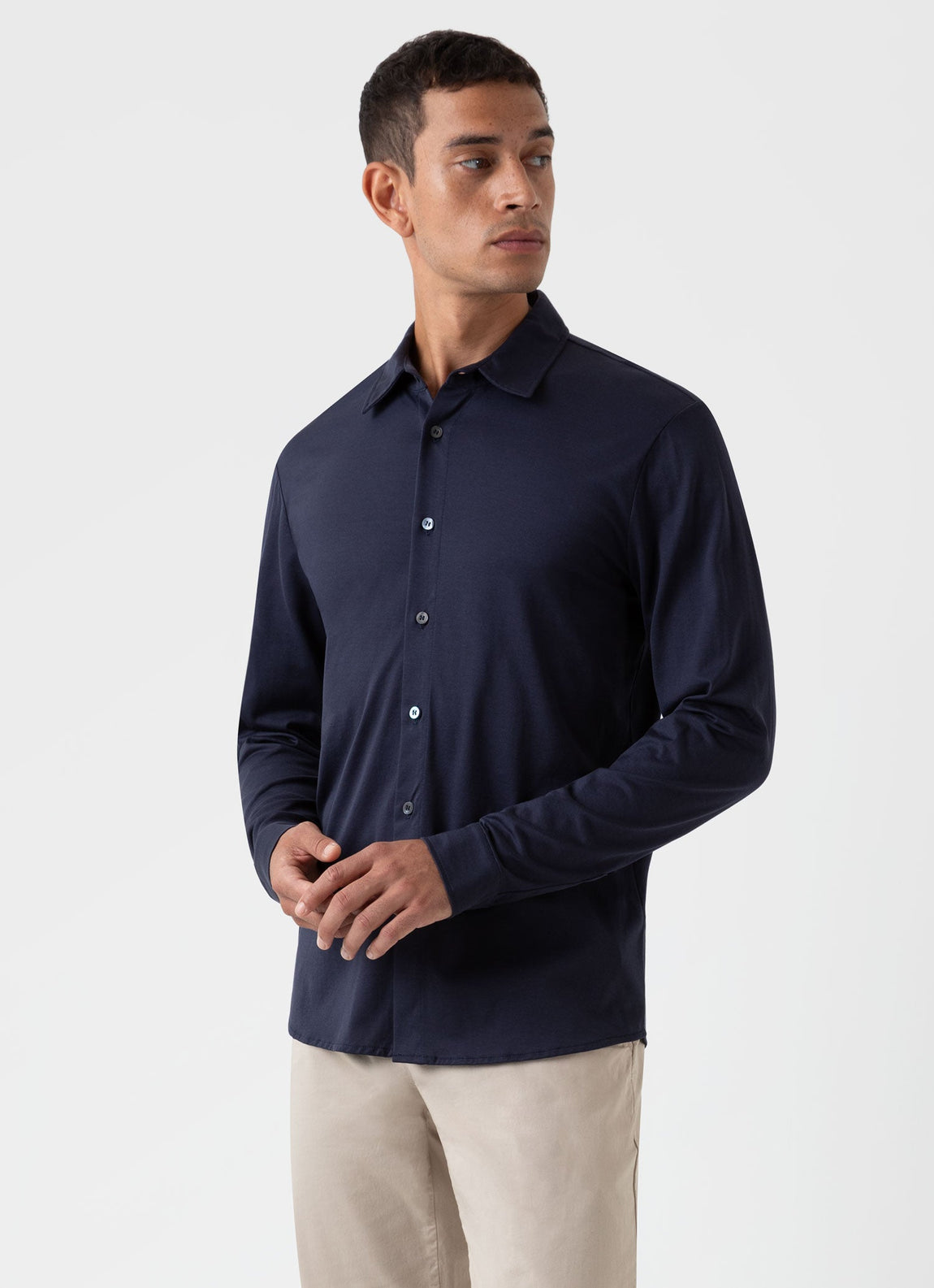 Men's Jersey Shirt in Navy