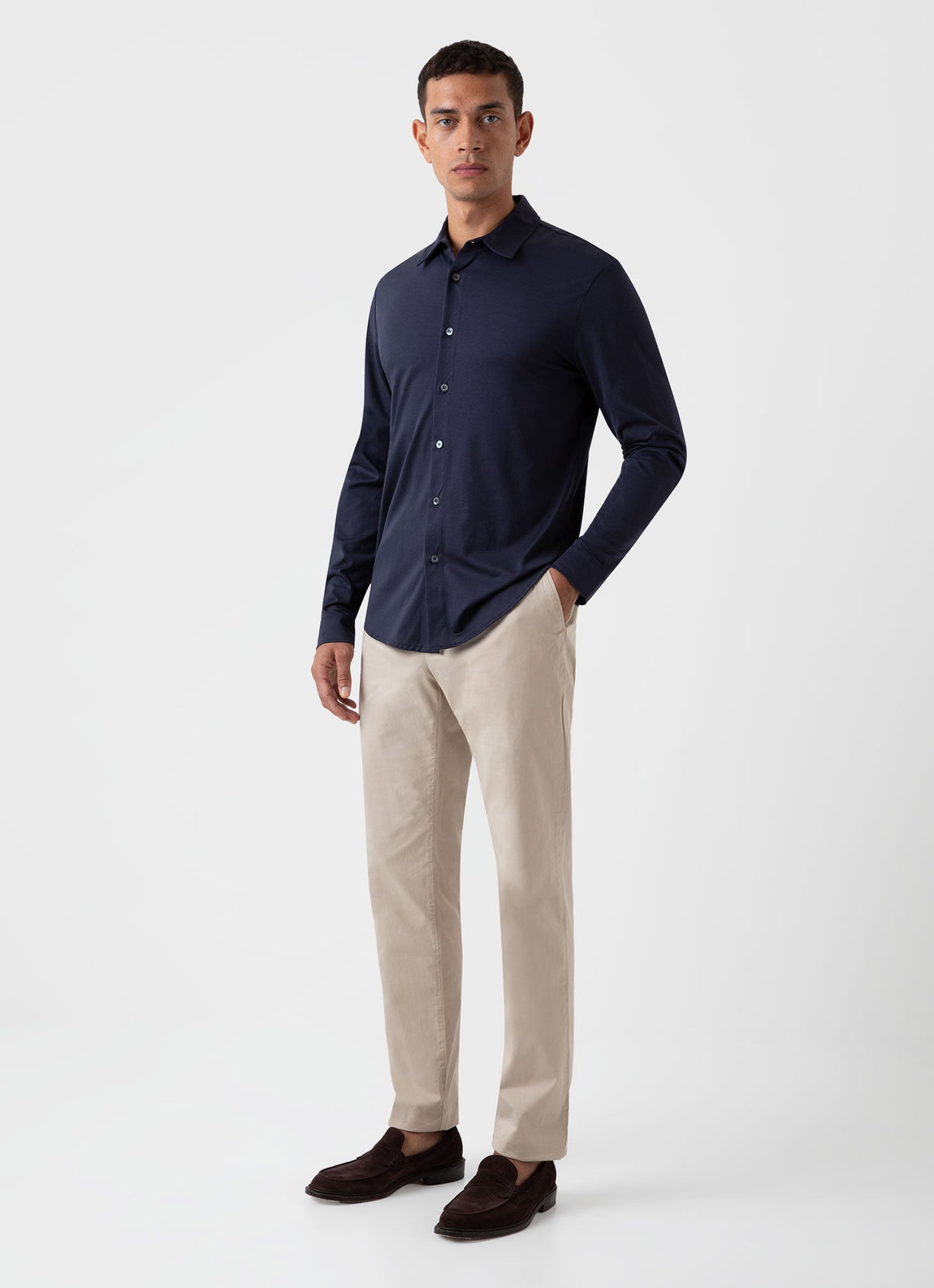 Men's Jersey Shirt in Navy