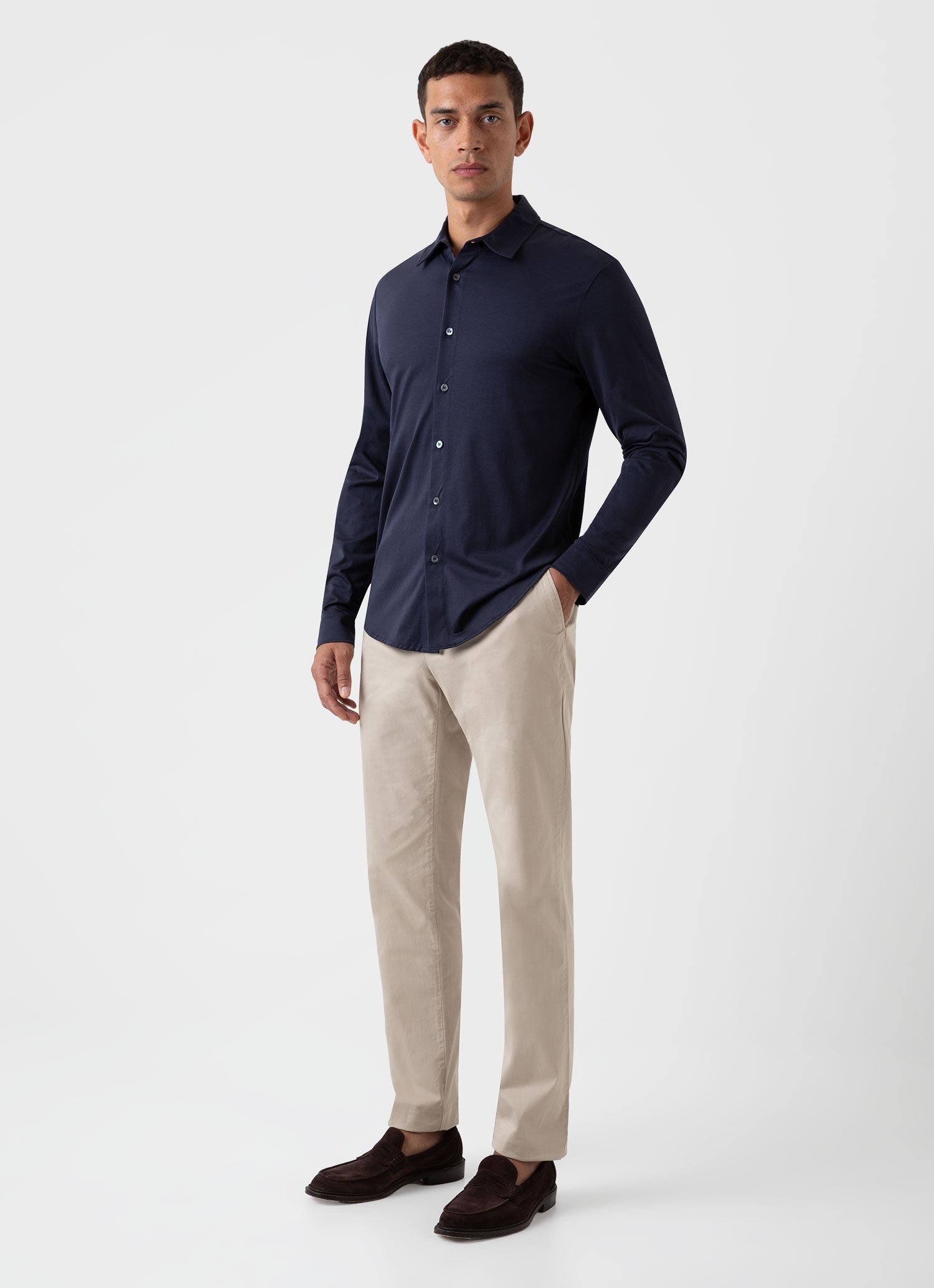 Men's Jersey Shirt in Navy