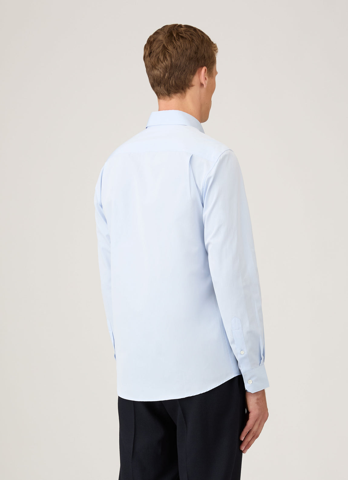 Men's Sea Island Cotton Shirt in Light Blue