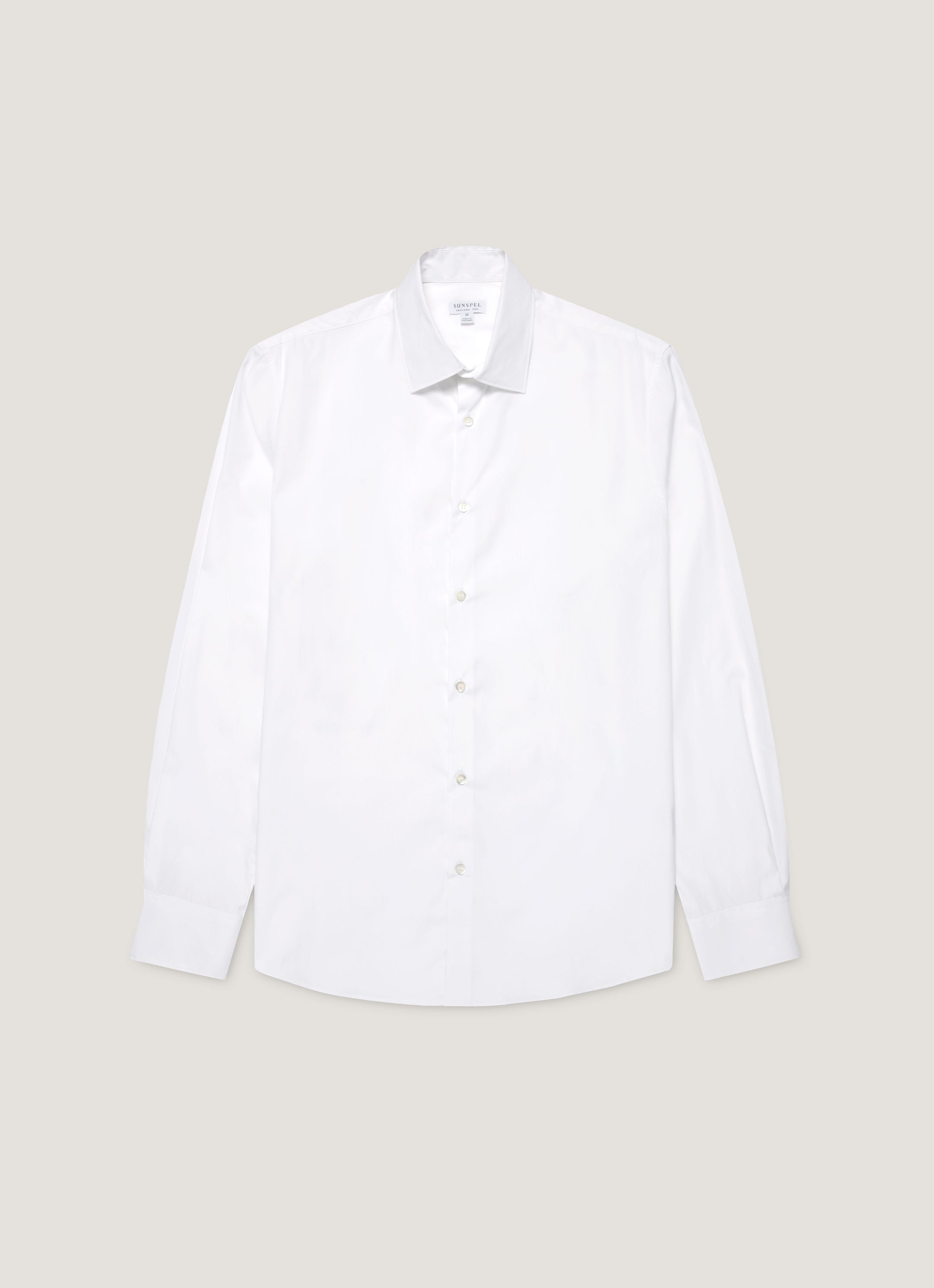 Men's Cotton Stretch Shirt in White