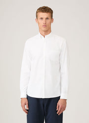 Men's Cotton Stretch Shirt in White