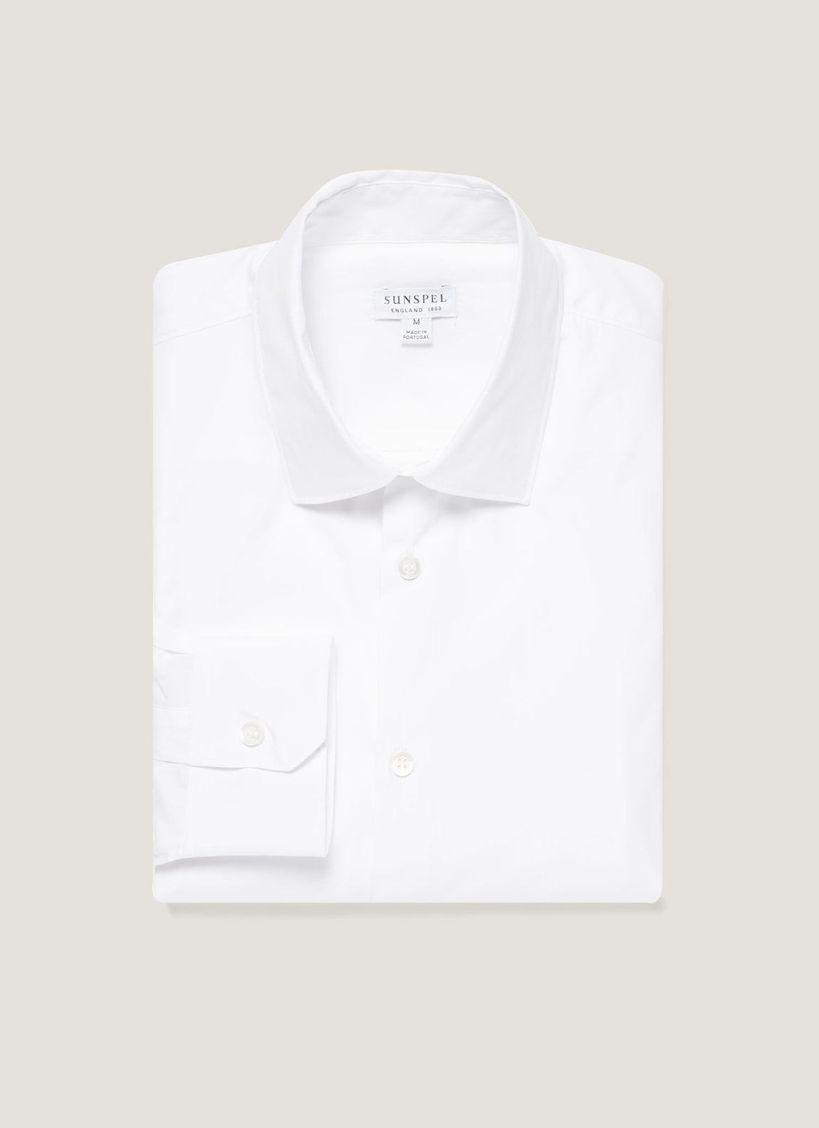 Men's Cotton Stretch Shirt in White