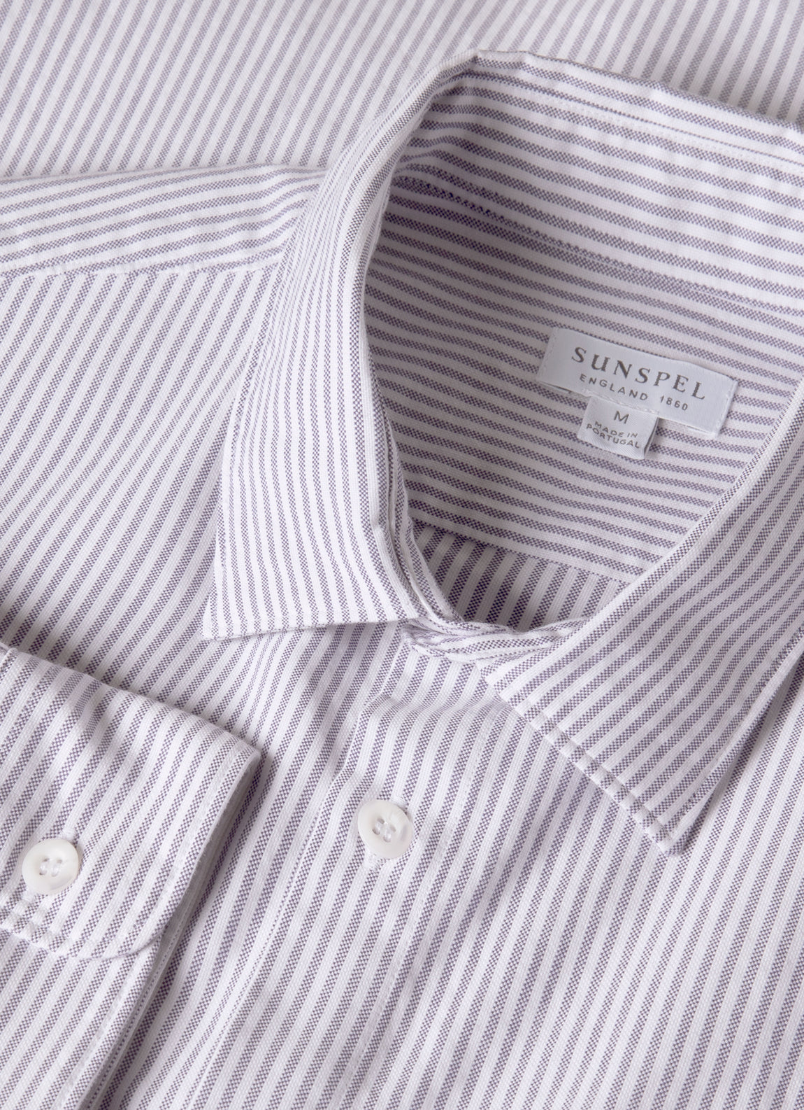 Men's Oxford Shirt in White/Navy