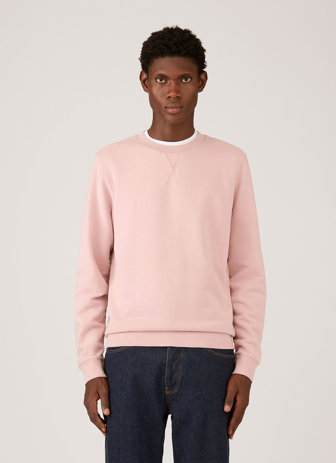 Men's Loopback Sweatshirt in Shell Pink